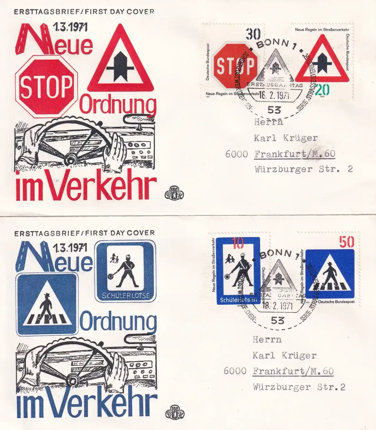 Germany 1971 New Traffic Regulations. FDC