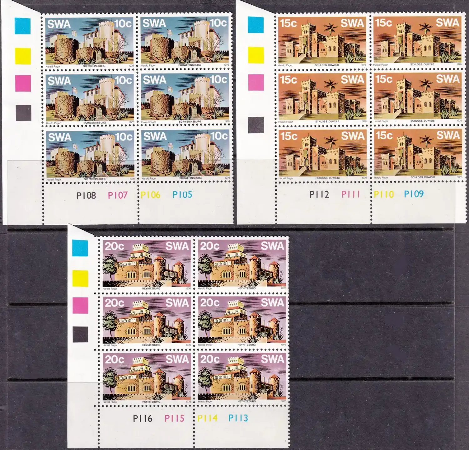 South West Africa 1976 Castles in Southwest Africa (C/Blocks). MNH(**)