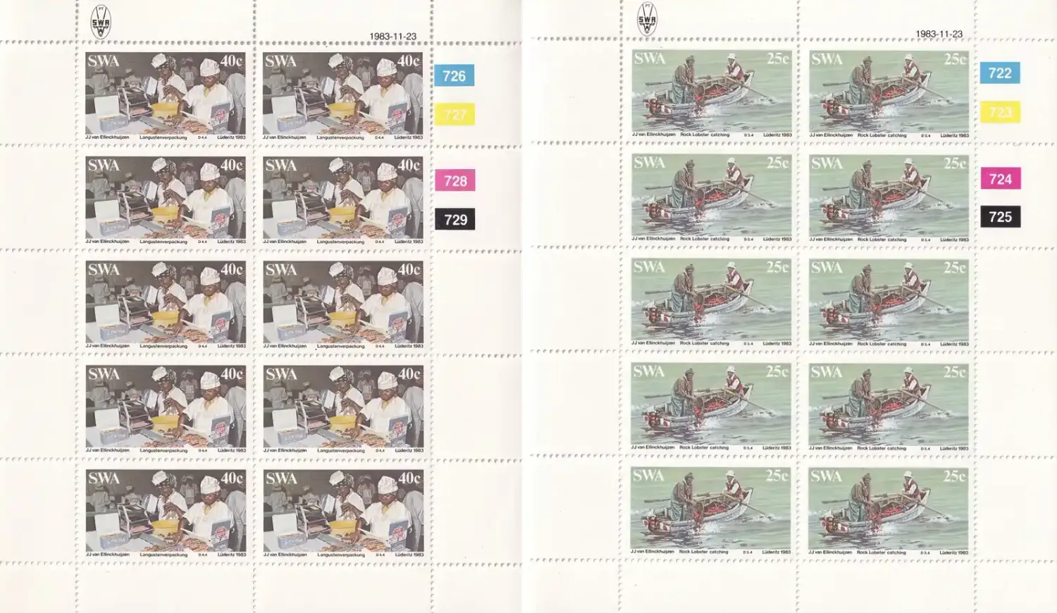South West Africa 1983 Lobster Industry (Full/Sheets). MNH(**)