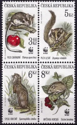 Czech Republic 1996 WWF - Small Mammals (4v). MNH(**) Czech Republic 1996 WWF - Small Mammals (4v). MNH(**)