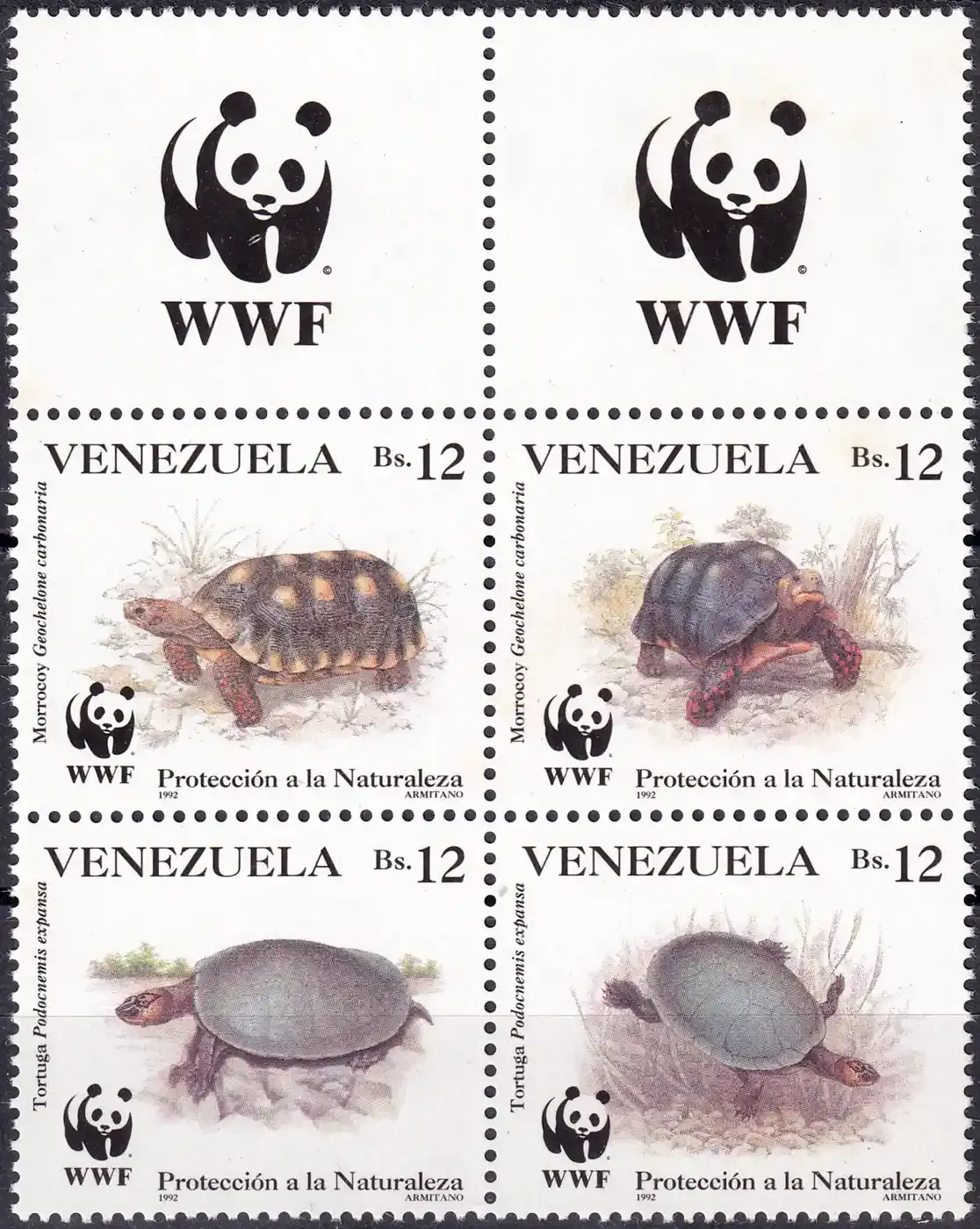 Venezuela 1992, WWF Tortoises (4v). MNH(**) Venezuela 1992, WWF Tortoises (4v). MNH(**)