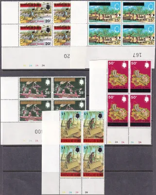 Gilbert Islands 1976 Issues of 1971 of Gilbert and Ellice Islands overprinted "THE GILBERT ISLANDS" (C/Blocks). MNH(**) Gilbert Islands 1976 Issues of 1971 of Gilbert and Ellice Islands overprinted "THE GILBERT ISLANDS" (C/Blocks). MNH(**)
