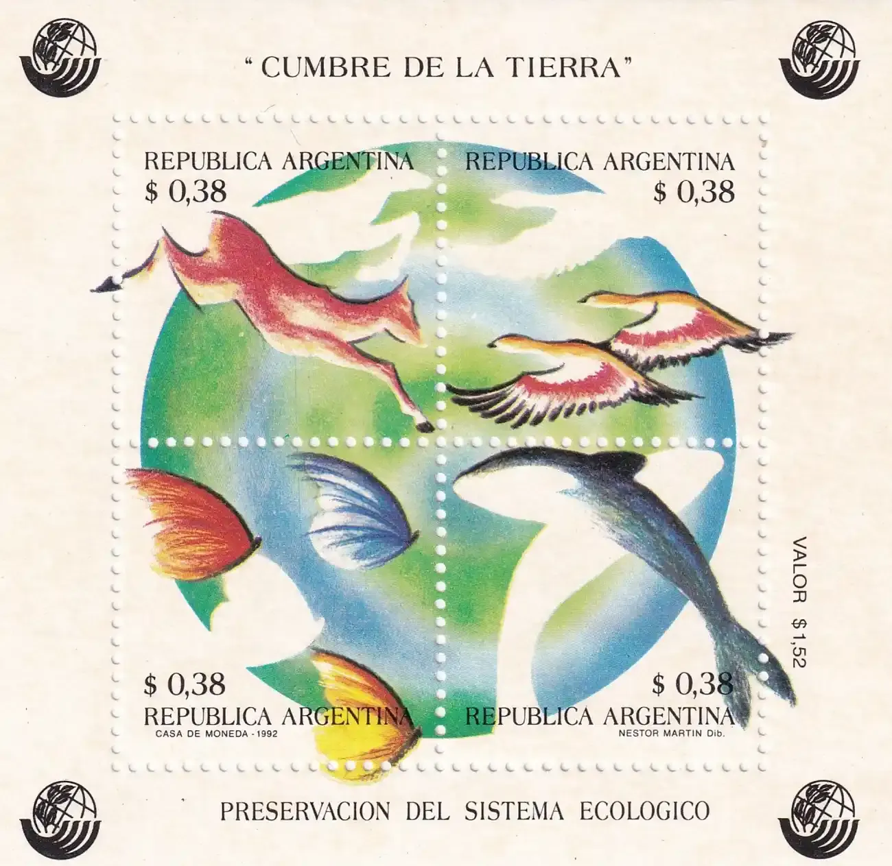Argentina 1992 United Nations Conference on Environment and Development. Wildlife MNH(**) Argentina 1992 United Nations Conference on Environment and Development. Wildlife MNH(**)