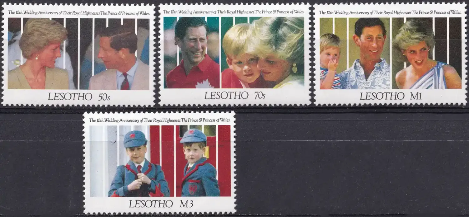 Lesotho 1991 The 10th Anniv of the Royal Wedding of Prince Charles and Princess Diana-MNH(**) Lesotho 1991 The 10th Anniv of the Royal Wedding of Prince Charles and Princess Diana-MNH(**)