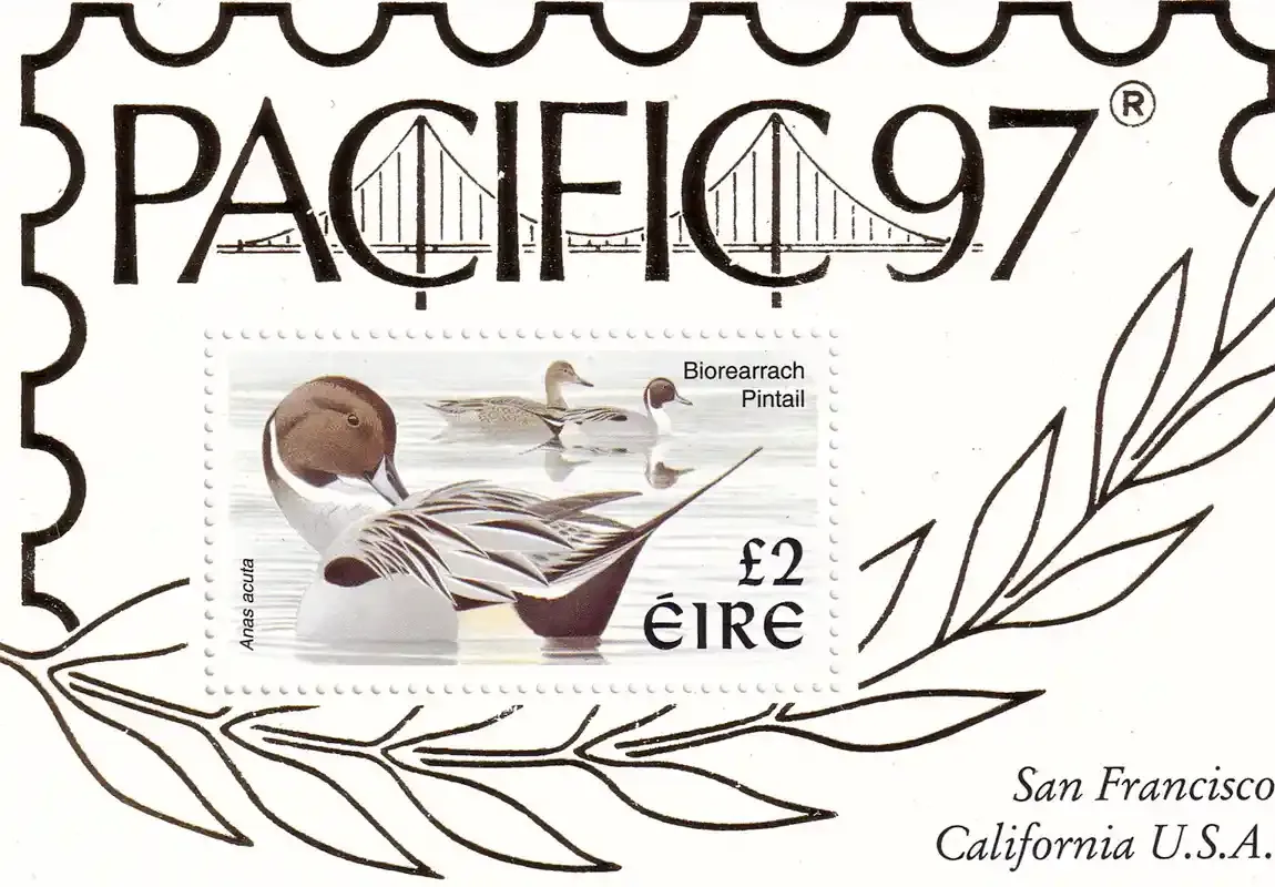 Ireland 1997 Birds, Int Stamps Exhibition `97 - San Francisco (ss/1v) MNH(**) Ireland 1997 Birds, Int Stamps Exhibition `97 - San Francisco (ss/1v) MNH(**)