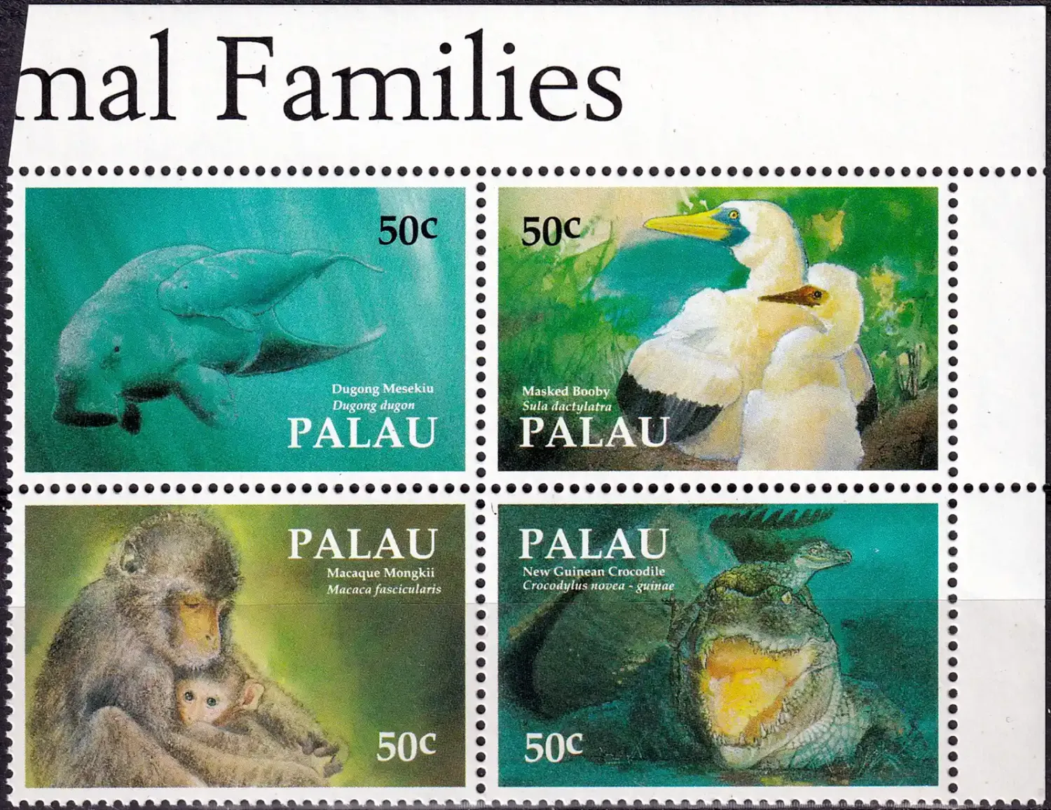 Palau 1993 Animals with their Young. MNH(**)