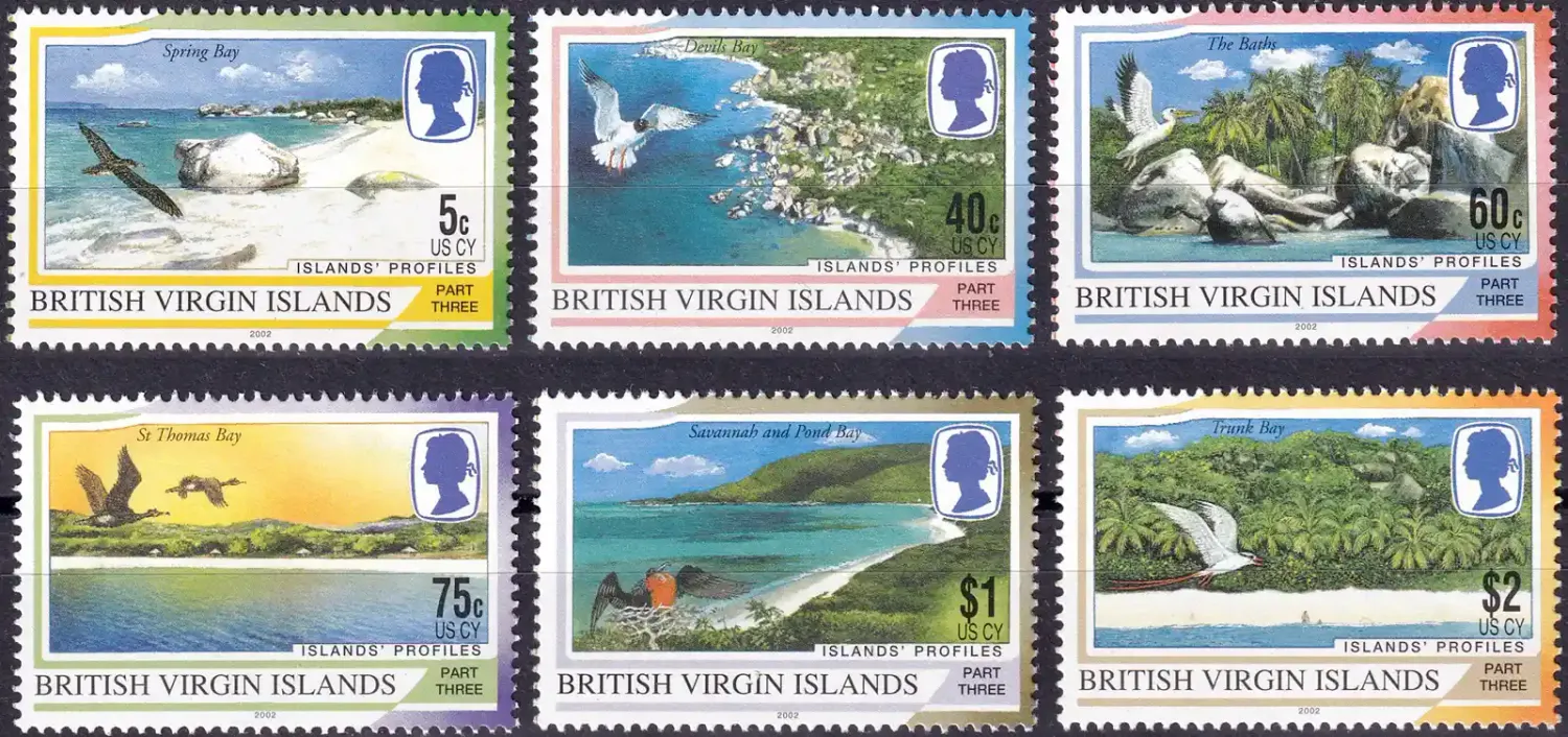 British Virgin Islands 2002 Island Views, Birds (6v)-MNH(**)
