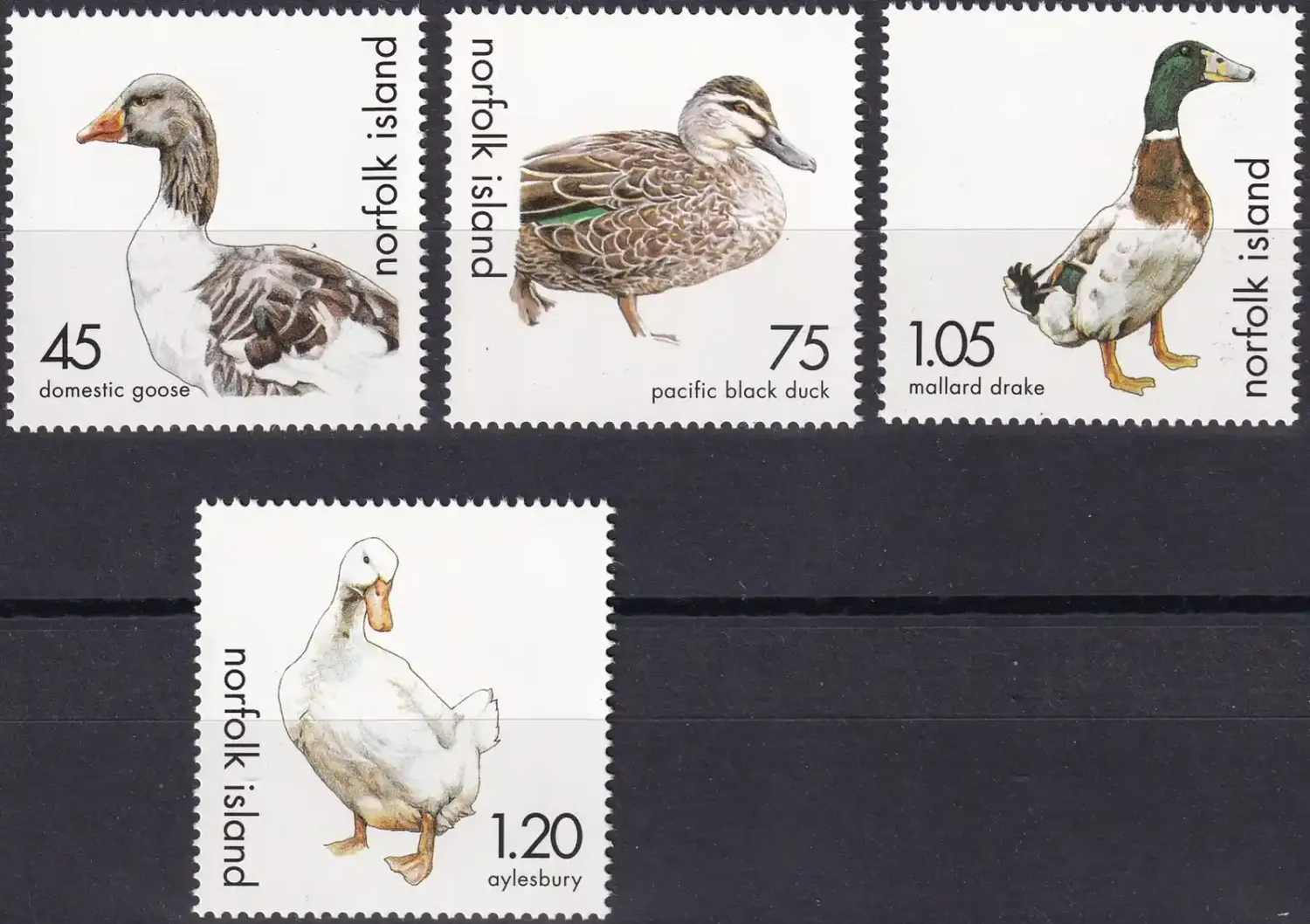 Norfolk Island 2000 Birds, Ducks and Geese (4v). MNH(**) Norfolk Island 2000 Birds, Ducks and Geese (4v). MNH(**)
