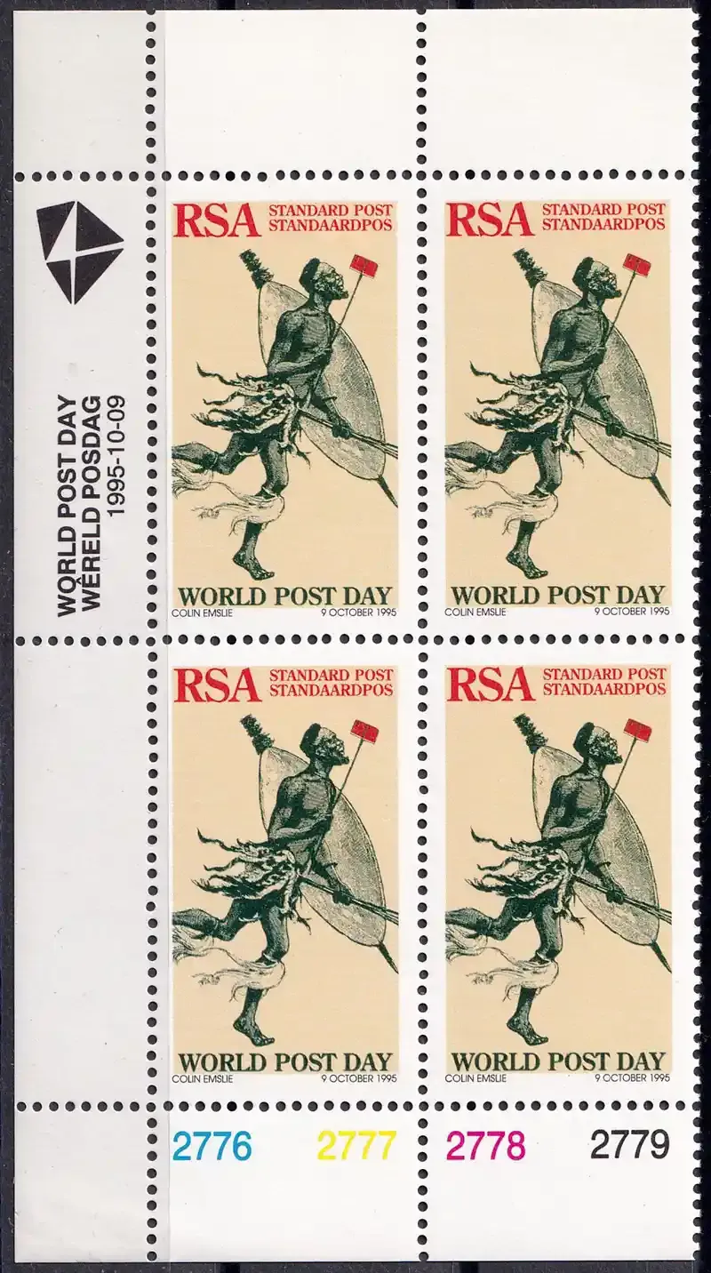 South Africa 1995 World Post Day (C/Block)-MNH(**) South Africa 1995 World Post Day (C/Block)-MNH(**)