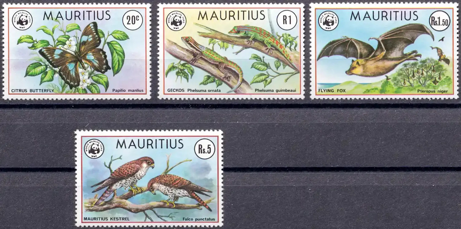 Mauritius 1978 WWF - Endangered Animals, Birds, Wildlife (4v). MNH(**) Mauritius 1978 WWF - Endangered Animals, Birds, Wildlife (4v). MNH(**)