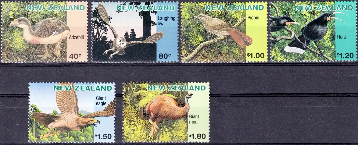 New Zealand 1996 Extinct Birds (6v). MNH(**) New Zealand 1996 Extinct Birds (6v). MNH(**)