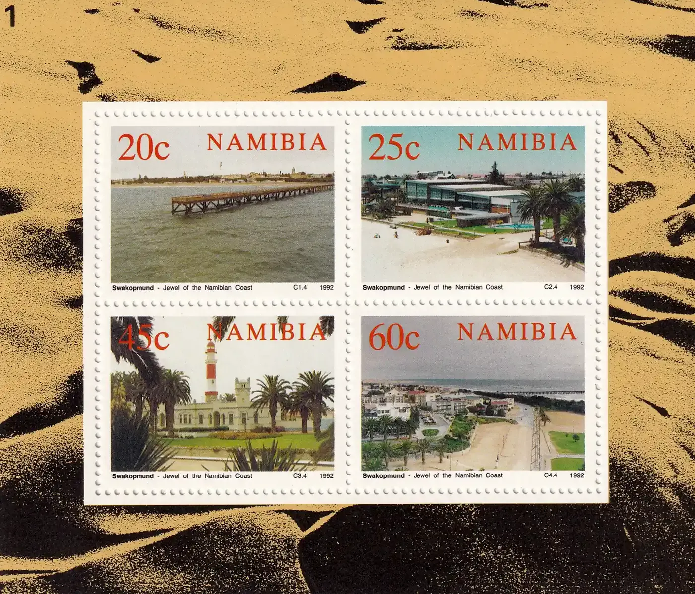 Namibia 1992 The 100th Anniv of Swakopmund (ss/4v). MNH(**) Namibia 1992 The 100th Anniv of Swakopmund (ss/4v). MNH(**)