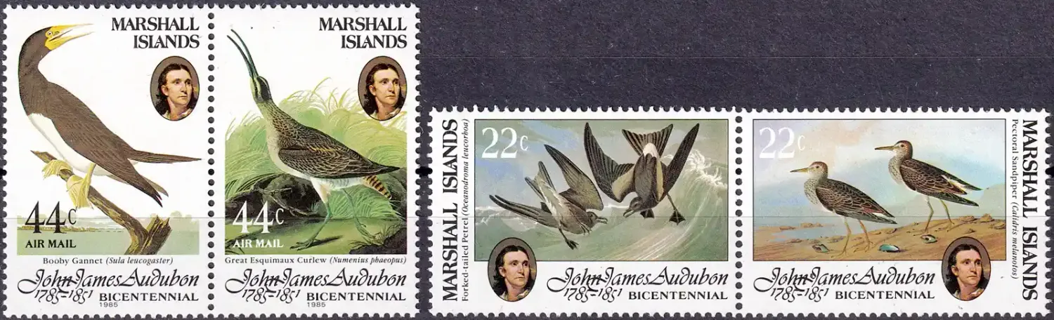 Marshall Islands 1985 Birds-The 200th Anniv of the Birth of John J. Audubon, Ornithologist. MNH(**)