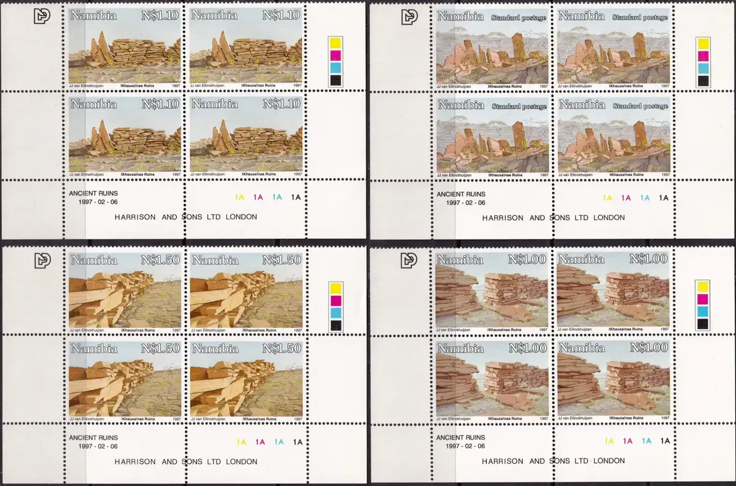 Namibia 1997 Khauxalnas Ruins (C/Blocks). MNH(**) Namibia 1997 Khauxalnas Ruins (C/Blocks). MNH(**)