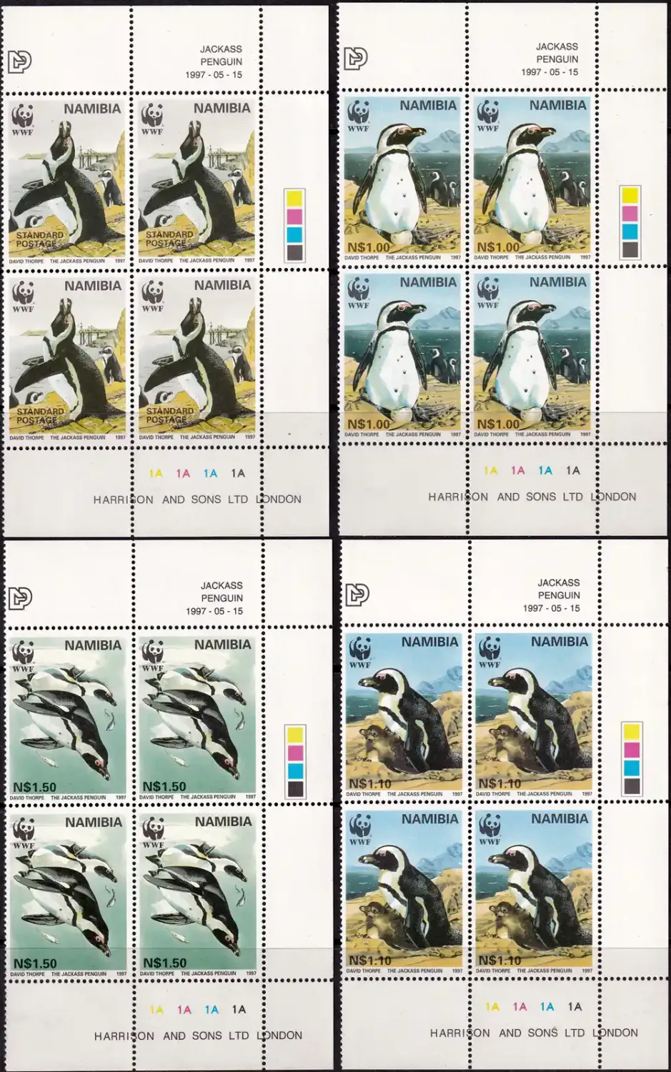 Namibia 1997 WWF - Jackass Penguin C/Blocks. MNH(**) Namibia 1997 WWF - Jackass Penguin C/Blocks. MNH(**)