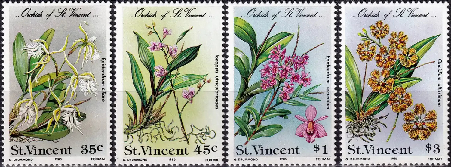 St. Vincent 1985 Orchids (5v) MNH(**) St. Vincent 1985 Orchids (5v) MNH(**)