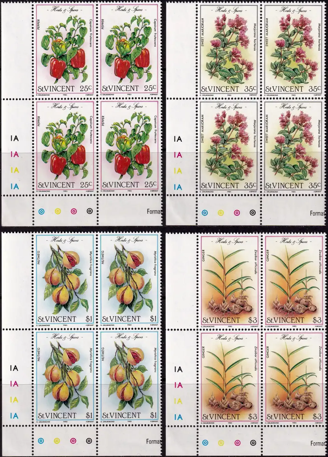St. Vincent 1985 Herbs and Spices (C/Blocks) MNH(**) St. Vincent 1985 Herbs and Spices (C/Blocks) MNH(**)