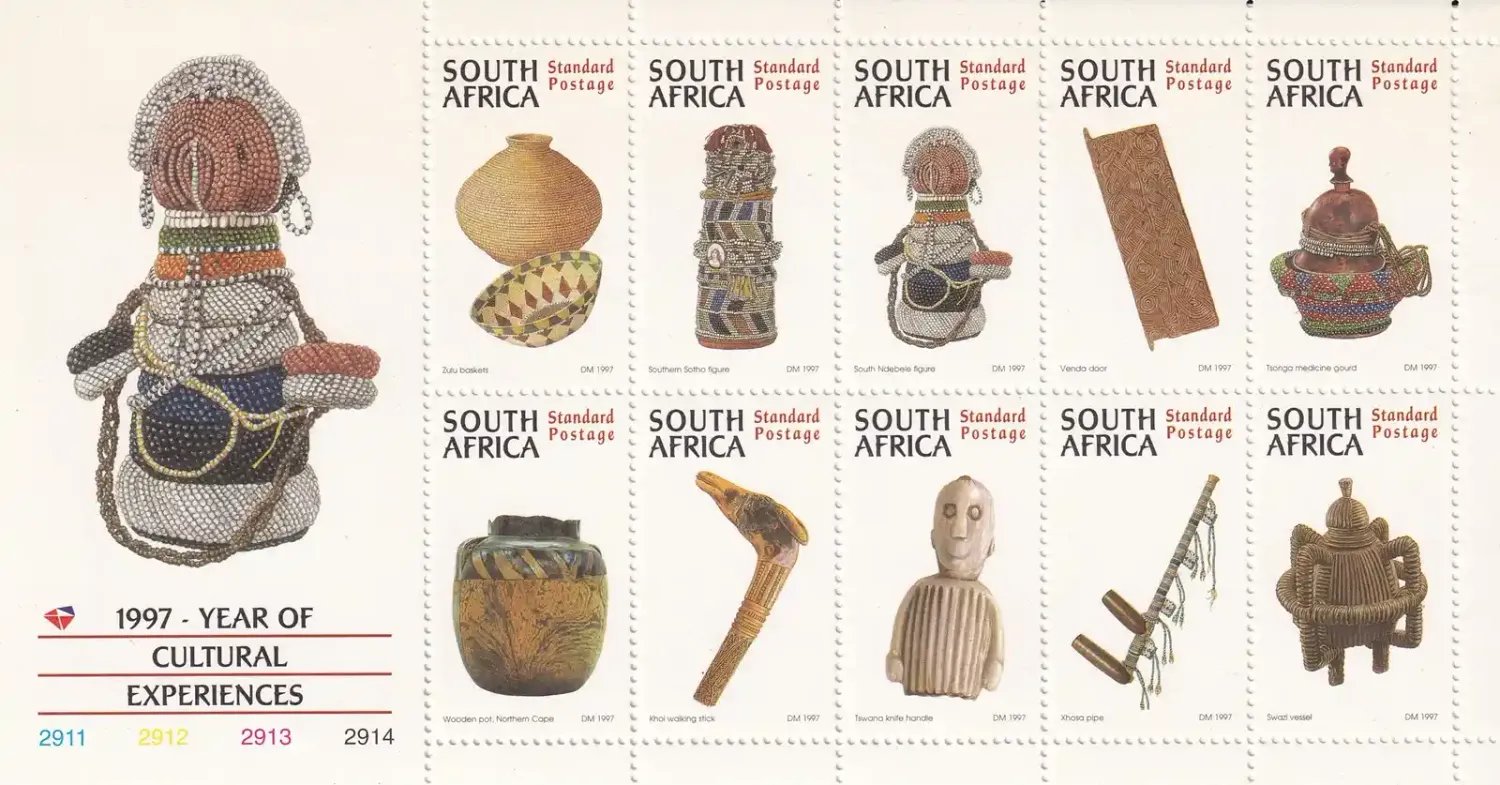 South Africa 1997 Year of Cultural Experiences (ss/10v) MNH(**) South Africa 1997 Year of Cultural Experiences (ss/10v) MNH(**)