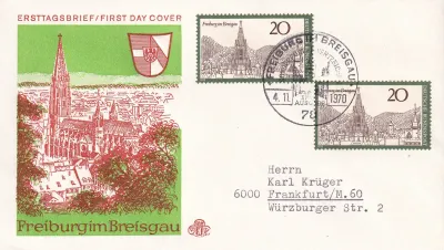Germany 1971 The Town, Nuremberg. FDC Germany 1971 The Town, Nuremberg. FDC