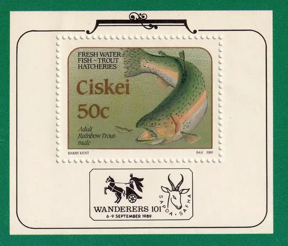 Ciskei 1989 Trout Hatcheries (ss/1v) MNH(**) Ciskei 1989 Trout Hatcheries (ss/1v) MNH(**)