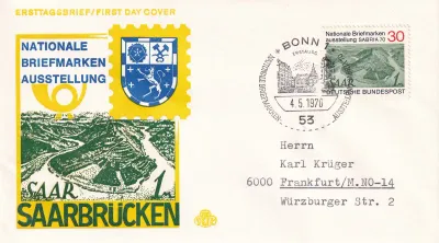 Germany 1970 Stamp Exhibition SABRIA 70. FDC