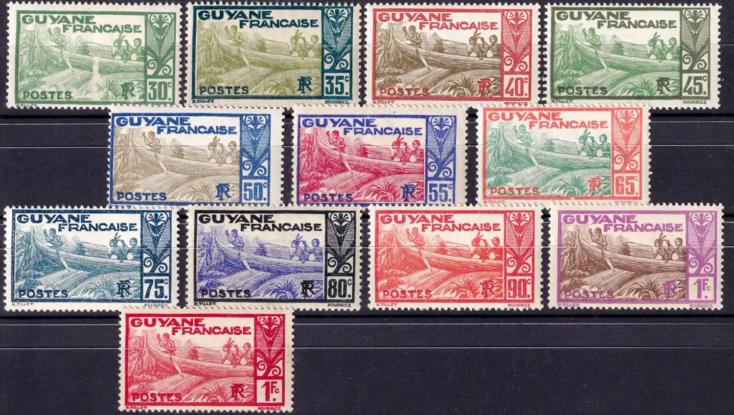 French Guiana 1929 Indian Boat -MNH(**) French Guiana 1929 Indian Boat -MNH(**)