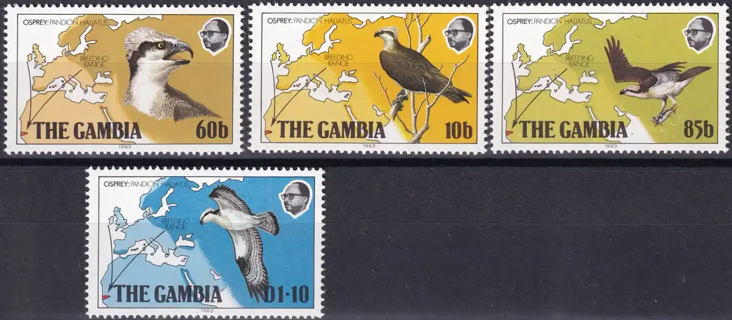 Gambia 1983 Birds - The Osprey (4v)-MNH(**)