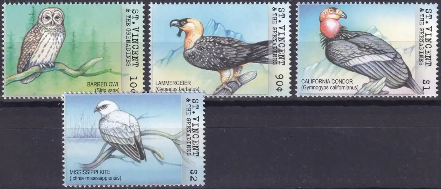 St. Vincent And The Grenadines 2001 Int. Philatelic Exhibition, HONG KONG '01 - Birds of Prey. (4v)-MNH(**) St. Vincent And The Grenadines 2001 Int. Philatelic Exhibition, HONG KONG '01 - Birds of Prey. (4v)-MNH(**)