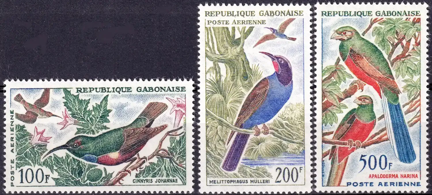 Gabon 1963 Airmail - Birds (3v)-MNH(**)