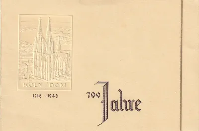 Germany (British American Zone) 1948 The 700th Anniv of Cologne Cathedral on FDC Germany (British American Zone) 1948 The 700th Anniv of Cologne Cathedral on FDC