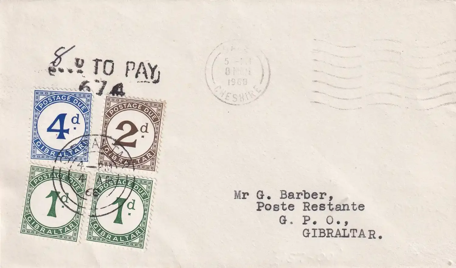 Gibraltar 1968 Postage Due Gibraltar 1968 Postage Due