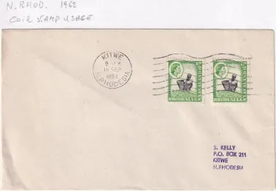 Northern Rhodesia, 1962, Coil stamps Northern Rhodesia, 1962, Coil stamps