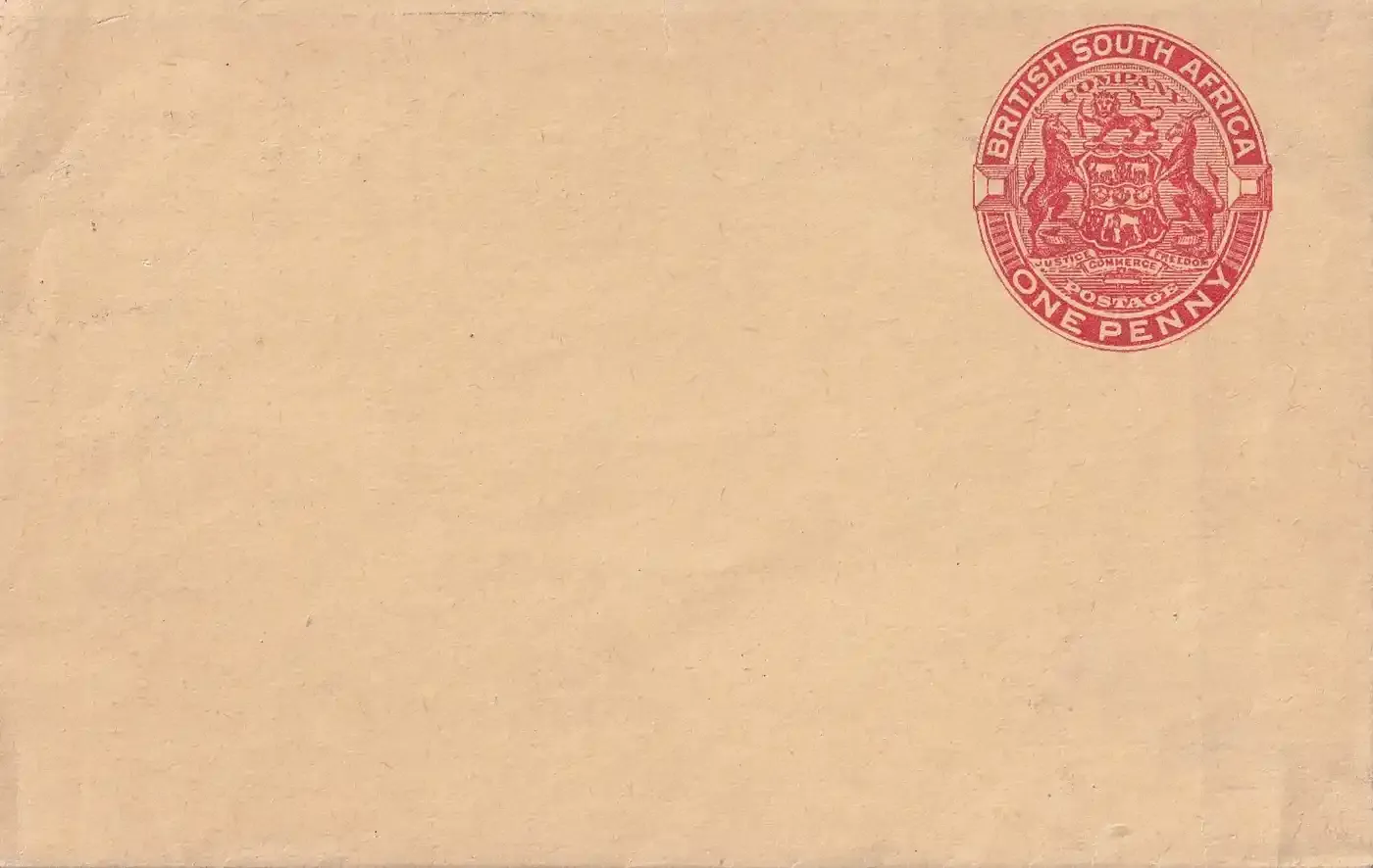 British Central Africa 1890 One Penny red postal stationery newspaper wrapper British Central Africa 1890 One Penny red postal stationery newspaper wrapper