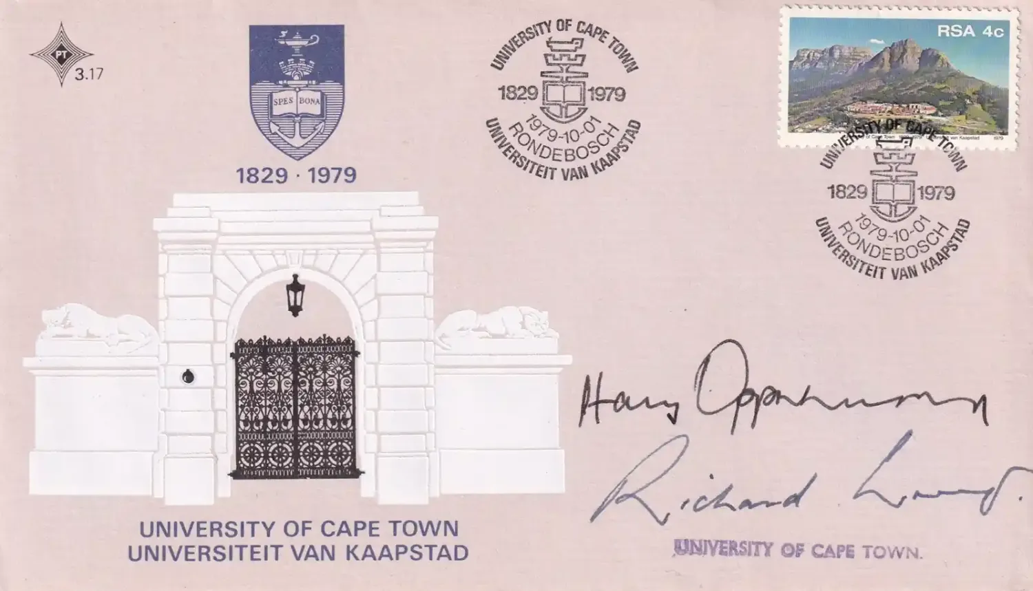 South Africa 1979 University of Cape Town (Signed) FDC South Africa 1979 University of Cape Town (Signed) FDC