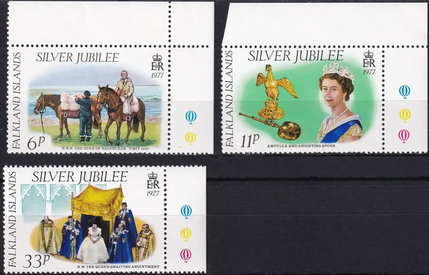 Falkland Islands 1977 The 25th Anniv of Regency of Queen Elizabeth II (3v) MNH(**) Falkland Islands 1977 The 25th Anniv of Regency of Queen Elizabeth II (3v) MNH(**)