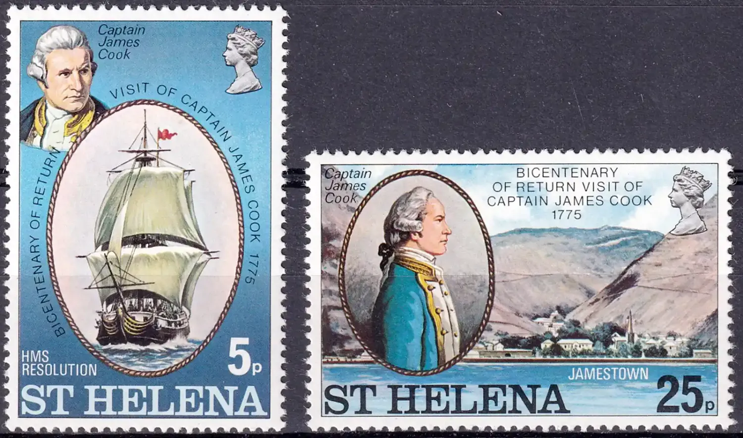 St. Helena 1975 The 200th Anniv. of Capt. Cook's Return to St. Helena (2v) MNH(**)