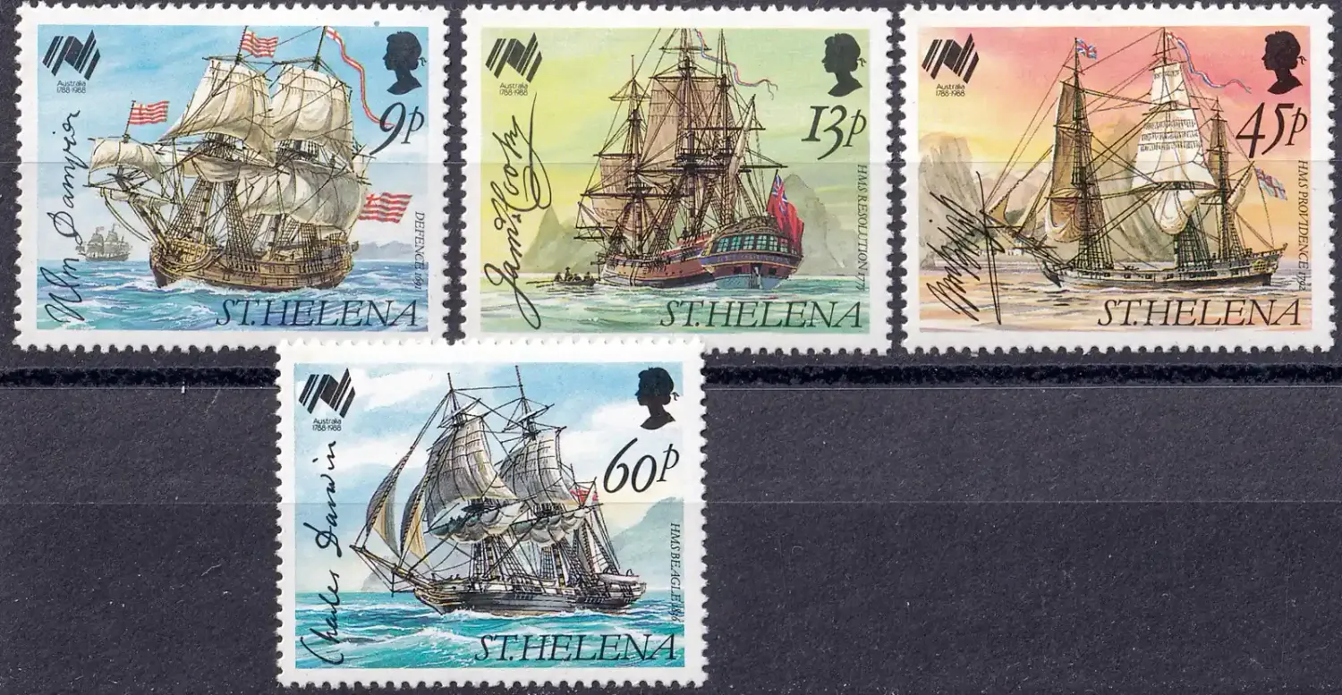 St. Helena 1988 The 200th Anniv of the Colonization of Australia - Ships (4v) MNH(**)