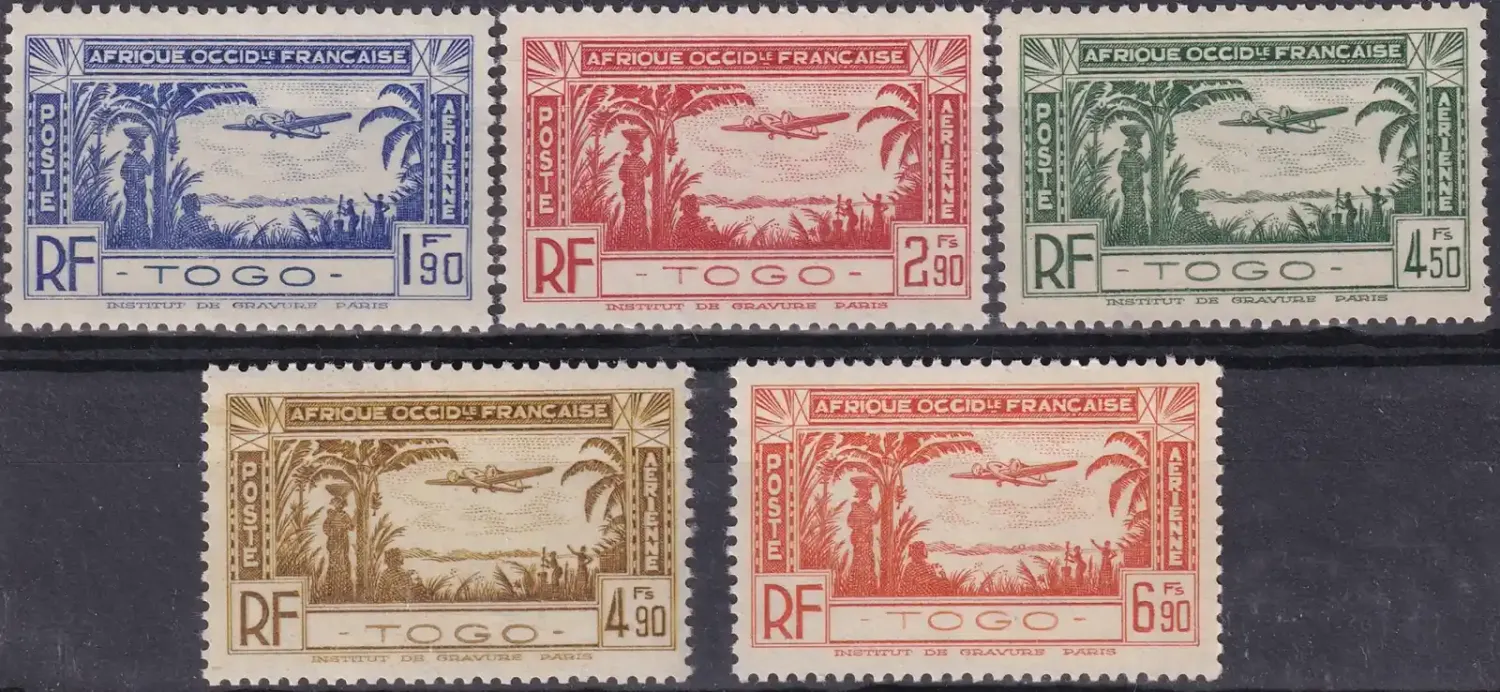 Togo 1940 Airmail - Aircraft over Coastal Landscape. MNH(**)
