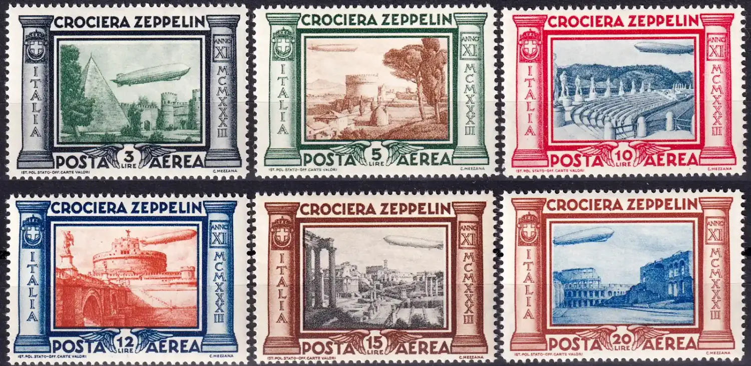 Italy 1933 Airmail - Zeppelin, Aviation. Pristine Unmounted Mint MNH(**)