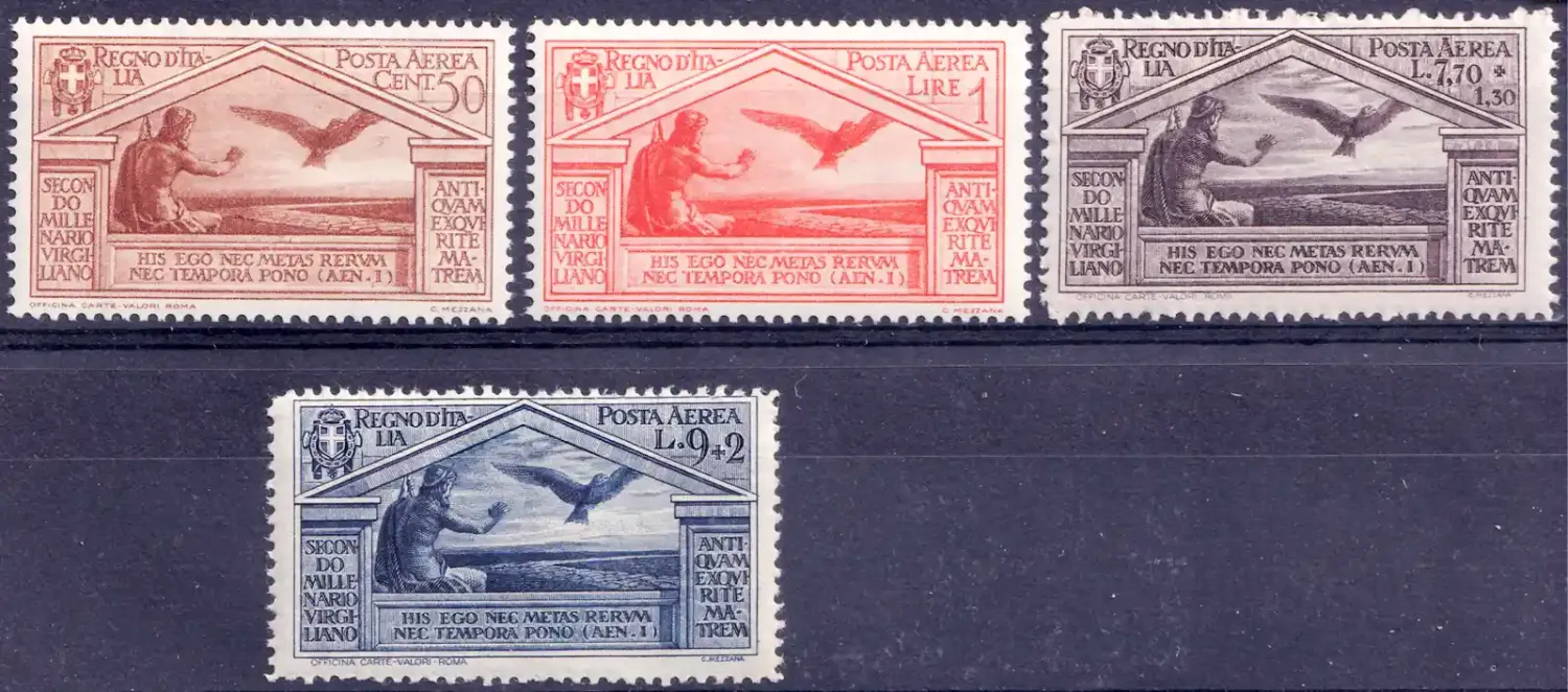 Italy 1933 Airmail - The 2000th Anniversary of the Birth of Virgil (4v) MNH(**) Italy 1933 Airmail - The 2000th Anniversary of the Birth of Virgil (4v) MNH(**)