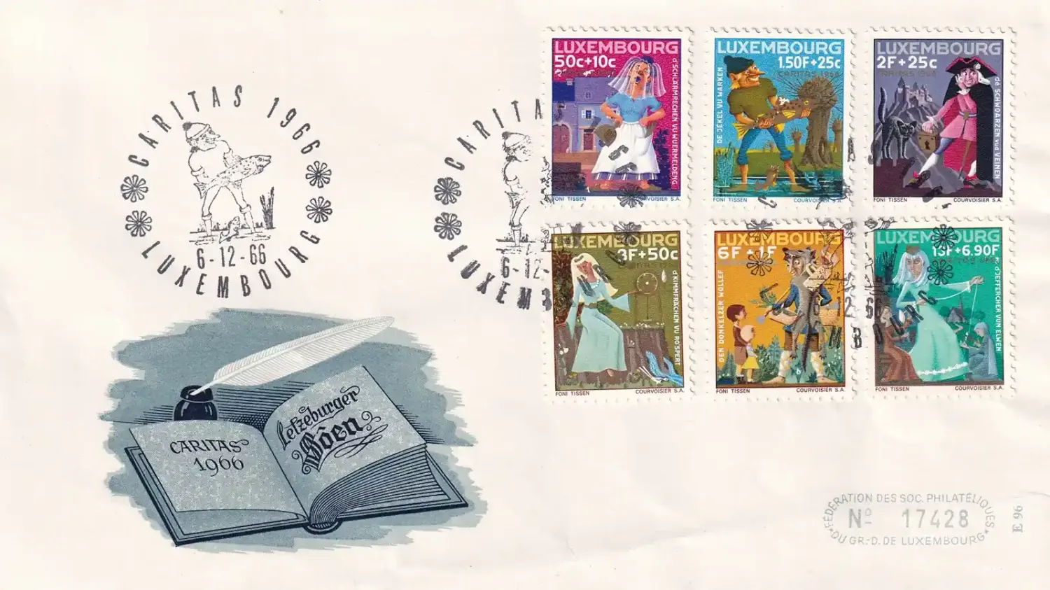Luxembourg 1966, Fairy Tales FDC