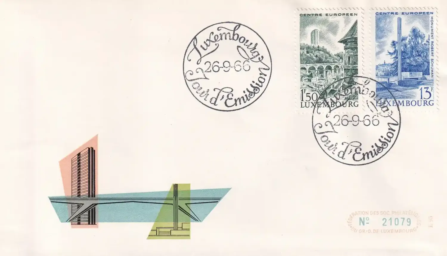 Luxembourg 1966, Luxembourg European Center FDC