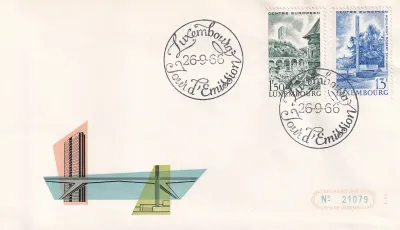 Luxembourg 1966, Luxembourg European Center FDC Luxembourg 1966, Luxembourg European Center FDC