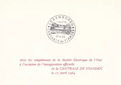 Luxembourg 1964 Vianden Hydroelectric Works FDC