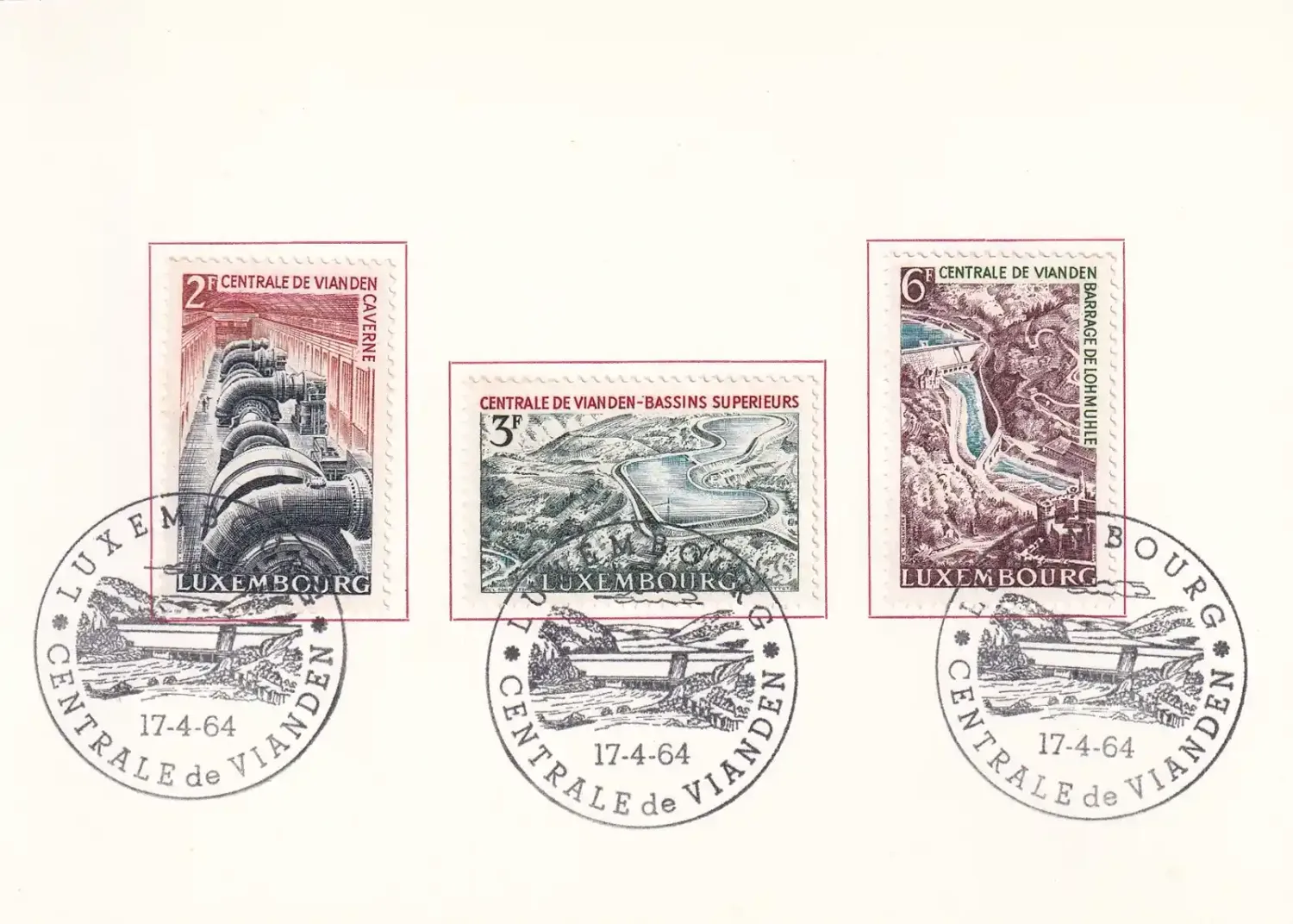 Luxembourg 1964 Vianden Hydroelectric Works FDC