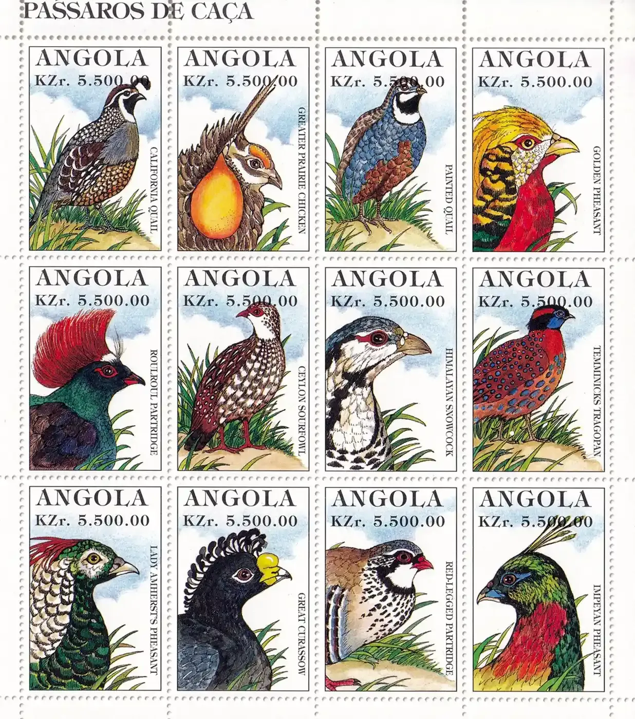 Angola 1996 Birds (12v) MNH(**)