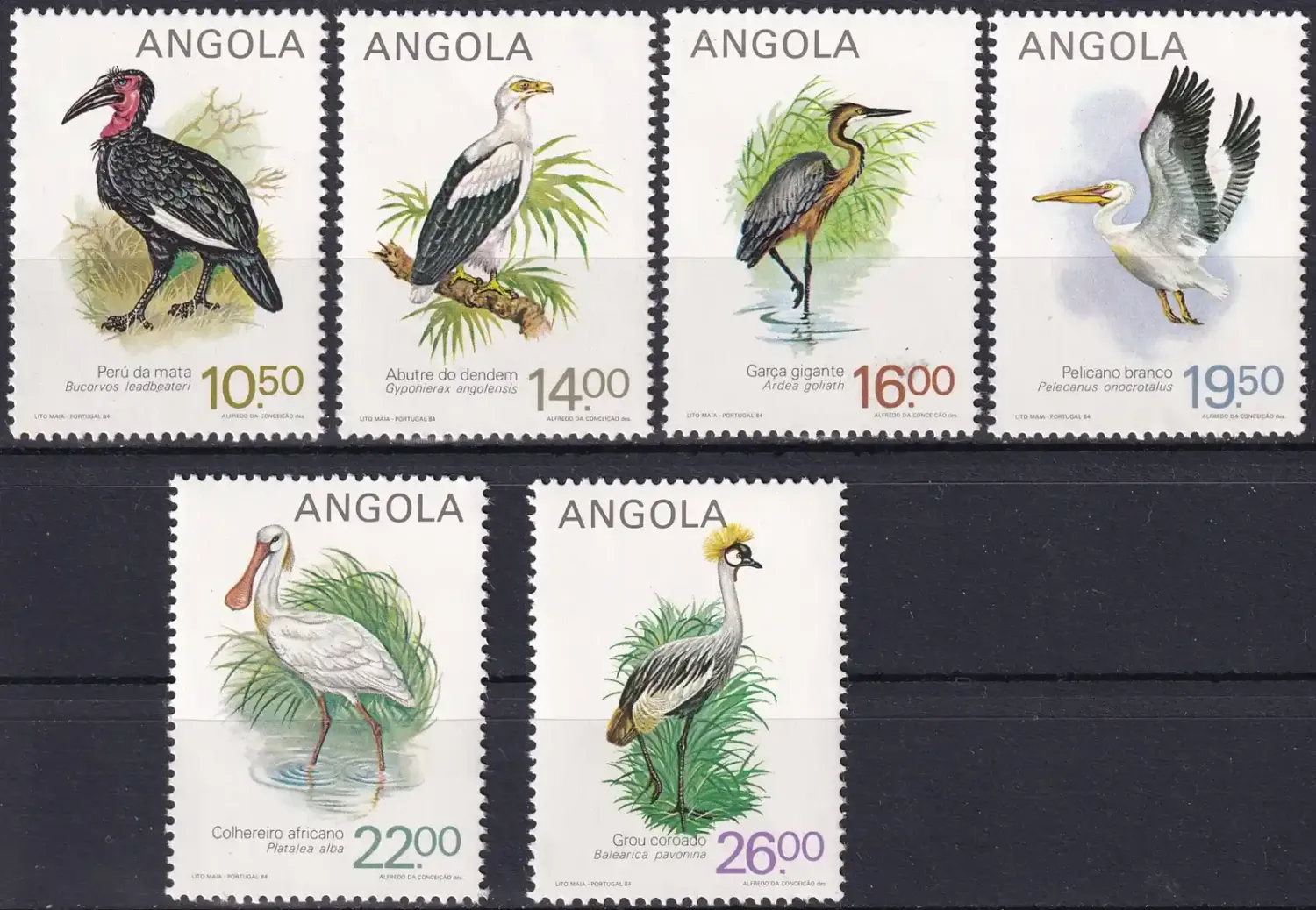 Angola 1984 Birds (6v) MNH(**) Angola 1984 Birds (6v) MNH(**)
