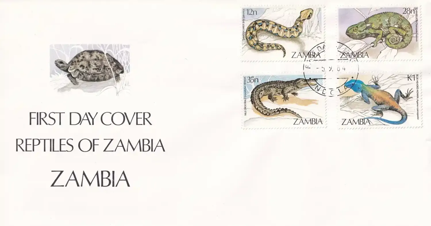 Zambia 1984 Reptiles, FDC
