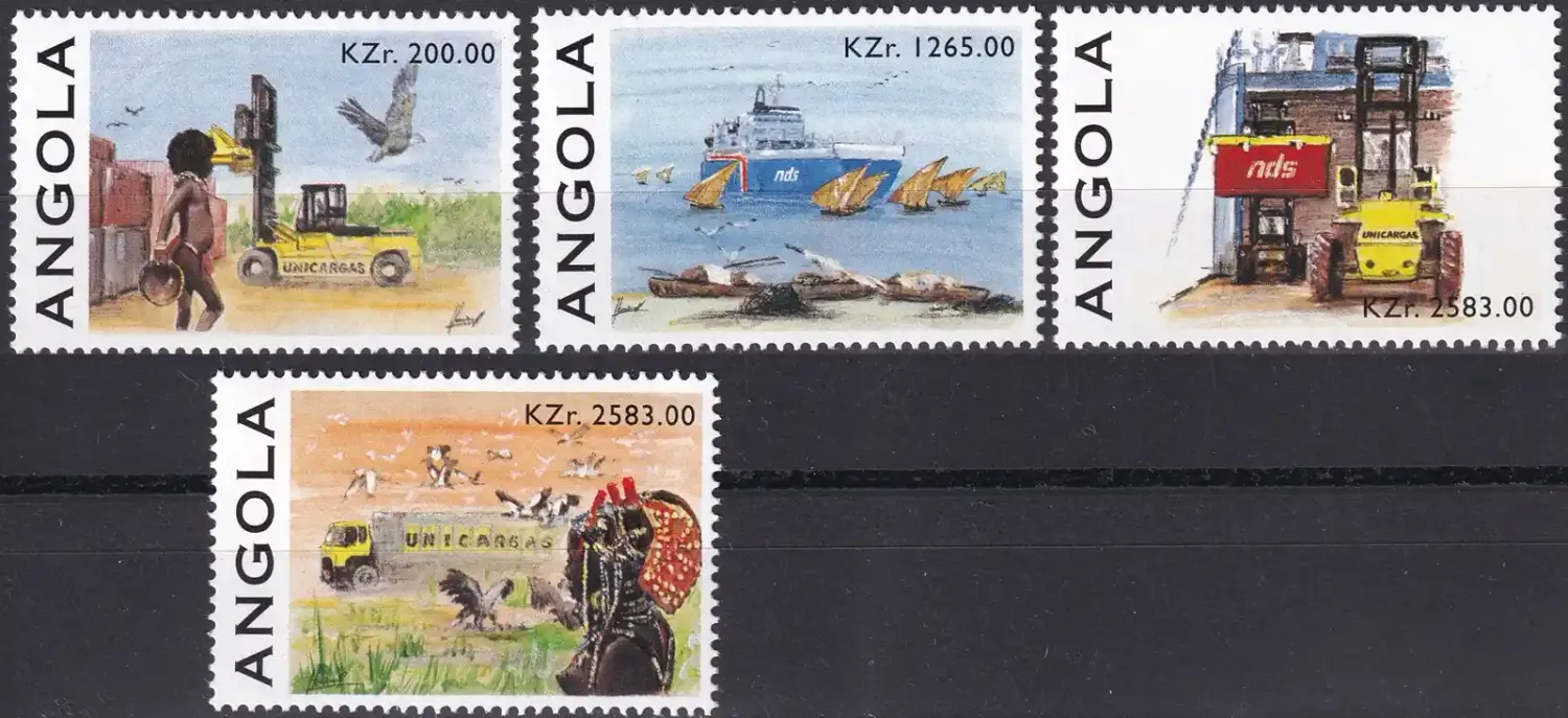 Angola 1996 Goods Transport (4v) MNH(**) Angola 1996 Goods Transport (4v) MNH(**)