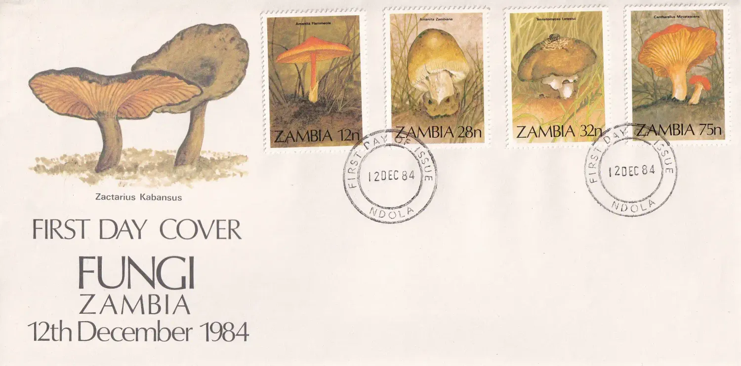 Zambia 1984 Local Mushrooms, FDC Zambia 1984 Local Mushrooms, FDC